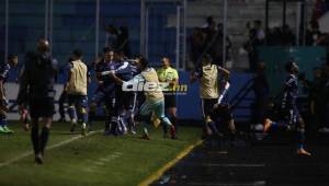 Motagua le robó el liderato al Olimpia con su victoria 1-0 en el estadio Nacional. Foto: Alex Pérez.