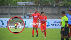Tras la decisión tomada, Jamal Charles ejecutó de manera brillante el penal y concretó el empate 2-2 ante el Olimpia en Tocoa.