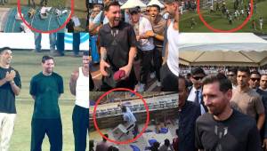 EN FOTOS: Messi se fue antes por la desorganización y los fanáticos provocaron incidentes porque estaba previsto que jugara unos minutos.