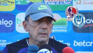 El entrenador Salomón Nazar durante la conferencia de prensa de este viernes previo al juego ante Olimpia.