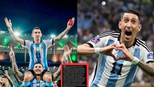 OFICIAL: Ángel Di María, campeón del mundo en Qatar 2022, confirma que se retira de la Selección Argentina
