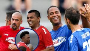 Los dos exjugadores de la Selección de Honduras fueron participes del partido de leyendas de América contras las de Europa.