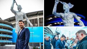 Así es la estatua del Manchester City en honor al Kun Agüero ¿Se parece a jugador del Real Madrid?