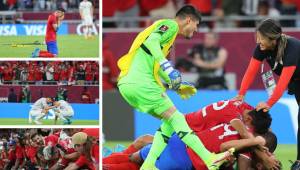 Keylor Navas y Costa Rica van a estar en el Mundial de Qatar 2022, tras ganar a Nueva Zelanda en el repechaje por 1-0. El festejo fue una locura total. FOTOS: AFP