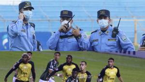 La Policía Nacional y el home club Marathón organizan toda la logística para evitar incidentes como el suscitado en el estadio Morazán en la segunda vuelta.