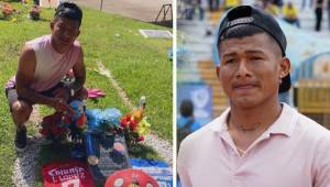 El emotivo gesto del “Chino” López tras ser campeón con Motagua: visita la tumba de su padre y cumple su promesa