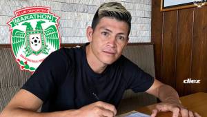 Francisco Martínez estampó su firma como nuevo jugador de los verdes para el Apertura 2022. (Foto Marathón)