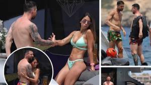 El futbolista argentino y su esposa disfrutan de unos días de descanso en Ibiza junto a Cesc Fábregas y Daniella Semaan, pareja que los acompañó.