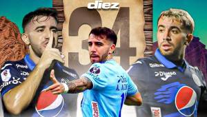 El argentino Agustín Auzmendi, con sus 11 goles en Olancho FC y 23 con Motagua, es el jugador con más tantos en el fútbol hondureño de enero a diciembre junto a Luciano Emilio. MONTAJE: Rigoberto Díaz