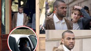 Con una máscara y en el coche de su ex pareja, Joana Sanz: Así fue la primera la salida de Dani Alves de su casa a la calle. ¿Qué le gritaban?