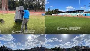 ¡Afinan detalles! Estas labores forman parte de la preparación de nuestras instalaciones deportivas para albergar competencias de carácter internacional, entre ellas los próximos Juegos CODICADER.