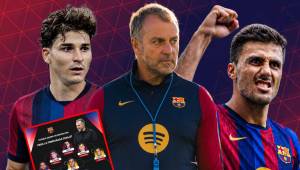Barcelona busca romper el mercado con los fichajes de Rodri y Julián Álvarez: así sería el equipazo de Hansi Flick para la temproada 2026-27 si se concretan los bombazos.