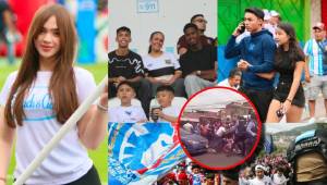 La Ultra Fiel tuvo un encontronazo con la Policía Nacional, bellas chicas adornan el derbi capitalino y exfutbolista brinda seguridad en el Olimpia vs Motagua por la jornada 3 del Apertura 2026.