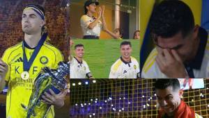 CR7 se volvió loco: festejó con su esposa, se despidió llorando de la afición, tocó el tambor y el gesto que enciende las redes sociales cuando levantó el título