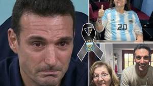 La madre del entrenador argentino falleció ayer, pero la noticia se confirmó esta mañana. La AFA y su presidente 'Chiqui' Tapia acompañan a Scaloni en este duro momento.