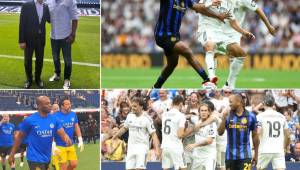 Las leyendas del Real Madrid e Inter disputaron un partido benéfico en el Santiago Bernabéu y el exdelantero hondureño tuvo minutos. Los merengues firmaron la remontada frente a su público y Florentino Pérez estuvo presente.