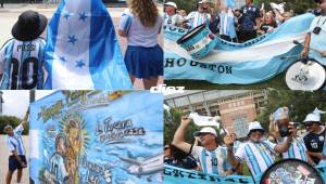 ¡LOCURA POR ARGENTINA! A tres horas del inicio del amistoso entre Honduras vs Argentina, los sudamericanos ya viven la fiesta afuera del Kyle Field.