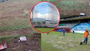 La cancha híbrida del estadio Francisco Morazán de San Pedro Sula ha quedado destruida tras la realización de un concierto el sábado anterior y las autoridades la han cerrado para intentar repararla. Los daños son grandes ya estos terrenos cuestan millones.