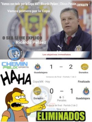 Los memes liquidan a las Chivas 'galácticas' por quedar fuera de la Copa MX ante Dorados