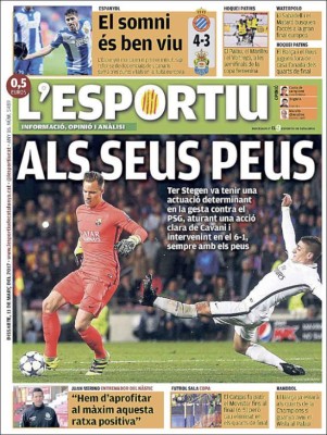 James y Barcelona se destacan en las portadas de los diarios internacionales