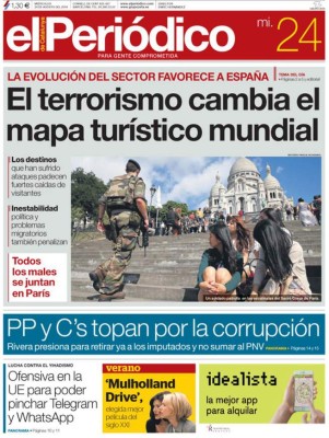 Los titulares de los periódicos de España y el mundo de este miércoles 24 de agosto