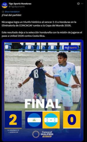 Vergonzoso, Somos el hazmerreír: señalan al culpable de la caída de Honduras ante Nicaragua en la Eliminatoria