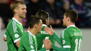La selección de Alemania jugó con vestimenta verde hoy en Andorra.