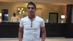 Momento en que Jonathan Mejía se unía a la Selección de Honduras en el hotel de Miami.