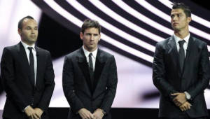 Iniesta, Messi y Cristiano son los tres candiatos al Balón de Oro.