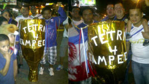 Aficionados del Olimpia ya están enviando sus fotografías en las diferentes caravanas en el país.