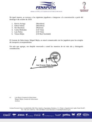 ¿Cómo sería el primer 11 de Honduras tras la pandemia para el amistoso ante Nicaragua?