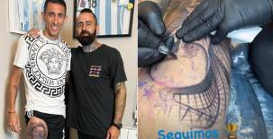 Ángel Di María compartió en sus redes sociales el increíble tatuaje que ahora lleva en su cuerpo.