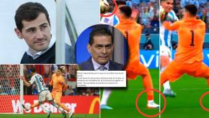 Felipe Ramos Rizo e Iker Casillas consideraron que el árbitro se equivocó al sancionar penal para los argentinos.