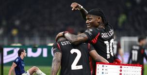 El Milan volvió a castigar al Inter con un riflazo y recorta distancias: la tabla de posiciones de la Serie A