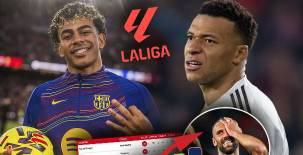 La tabla de goleadores en la Liga Española luego del hat-trick que firmó Lamine Yamal esta tarde en el Camp Nou. El extremo del Barcelona tendrá que seguir en la misma dinámica si sueña con alcanzar a Mbappé.