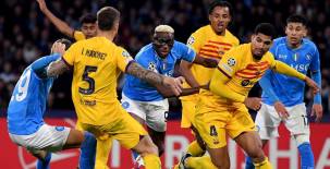 Champions League: así se vivió el 1-1 del Napoli ante Barcelona en la ida de los octavos de final