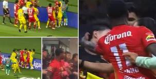 América y Toluca termina en caos: una roja y la pelea entre los jugadores que se fue hasta el túnel de vestuarios