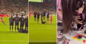 Messi le dio un balonazo a un niña en el triunfo del Inter Miami y la reacción del padre se viralizó.