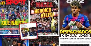 Así reacciona la prensa mundial luego de la dolorosa caída del Barcelona frente al Atlético en la Champions League.