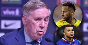 La reacción de Ancelotti sobre la ausencia de Neymar y lo que dijo de Mbappé previo al Brasil-Francia