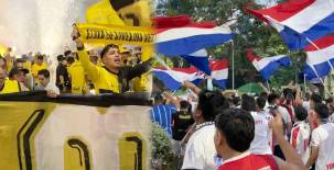 Las barras estuvieron cerca, casi frente a frente, pero no hubo ningún tipo de disturbio. Fotos capturas de video.