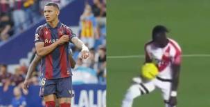 Kervin Arriaga participó en los últimos 16 minutos del compromiso frente a Rayo Vallecano, que empató de forma polémica. Fotos cortesía Levante.