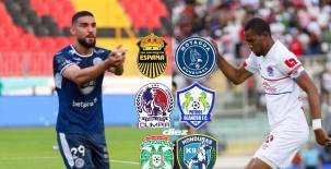 Real España, Motagua, Olimpia, Olancho FC, Marathón y Génesis PN, los clubes que disputarán la liguilla. Fotos DIEZ.