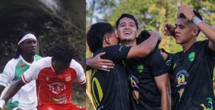 Hondupino y Brasilia fueron los ganadores en la ida de los cuartos de final de la Liga de Ascenso frente al Vida y Real Sociedad. Fotos cortesía.