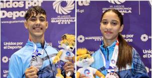 Los jóvenes karatecas Kevin Armijo y Gracia Sandoval obtuvieron las medallas de Plata y Bronce, respectivamente, en los XII Juegos Centroamericanos Guatemala 2025.