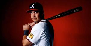 El pelotero hondureño, Mauricio Dubón, durante los entrenamientos con los Bravos de Atlanta, preparándose para la temporada 2026.