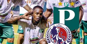 Edwin Solani fue la gran figura del partido entre Marathón y Platense debido a sus dos goles. Foto cortesía Liga Hondubet.