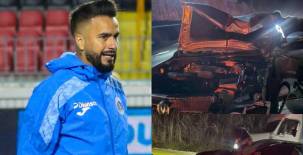Rodrigo 'Droopy' Gómez y otros miembros del Motagua sufrieron un accidente vial luego de regresar de los entrenamientos: así quedó el carro del argentino y revelan cómo sucedió todo.