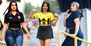 La belleza se hizo presente al partido que disputan Real España y Olimpia en el estadio Morazán. El coloso sampedrano se lleno de lindas mujeres que engalanaron las gradas alentando a los futbolistas favoritos.