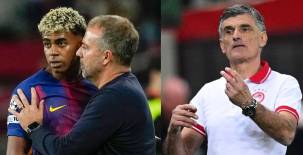 Flick se rindió ante Lamine Yamal y le respondió al DT del Olympiacos.